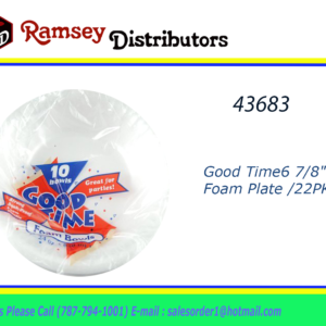 43683 - Good Time 8" Foam Bowl 10ct 30oz 42413