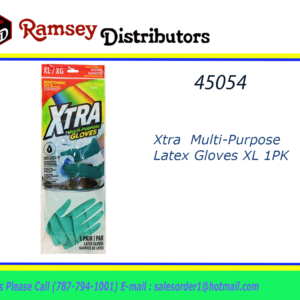 45054 - X400764  Xtra 1ct. Multi-Purpose Latex Gloves XL