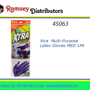 45063 - X400762   Xtra 1ct. Multi-Purpose Latex Gloves MED
