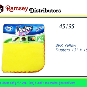 45195 - PA76373   3PK YELLOW DUSTERS 13" X 15"