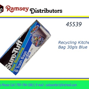 45539 - Recycling Kitchen Bag 13gls Blue  SRT24BFK12