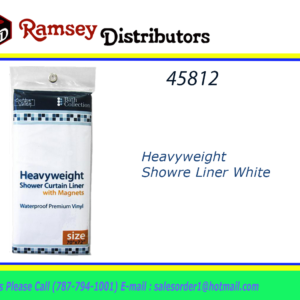 45812 - 76786   HEAVYWEIGHT SHOWER LINER:White