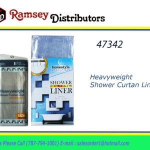 47342 - CV76787   HEAVYWEIGHT SHOWER CURTAINLINER: