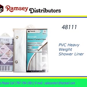 48111 - CH10236      PVC Heavy Weight Shower Liner