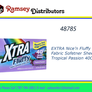 48785 - X739578  Xtra Nice'Fluffy Fabric Sheet Tropical Passion 40ct