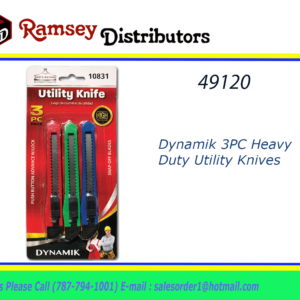 49120 - D-10831       Dynamik 3PC Heavy Duty Utility Knives