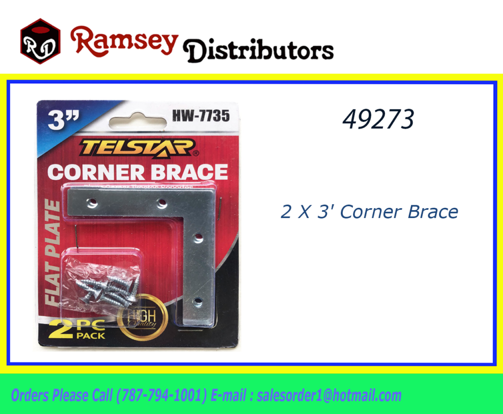49273 HW7735 2 X 3′ Corner Brace Ramsey Distributors