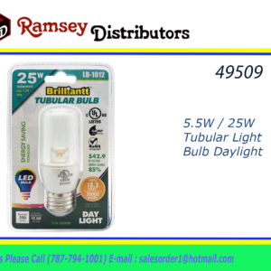 49509 - LB-1012       5.5W LED Tubular Light Bulb Daylight