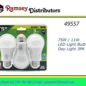 49557 - LB-1010-T   16W LED Light Bulb Day Light - 3pack