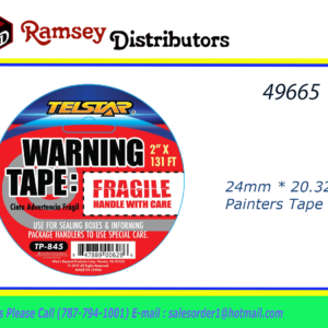 49665 - TP-845       Clear Tape - "Fragile Handle With Care" 44 yds