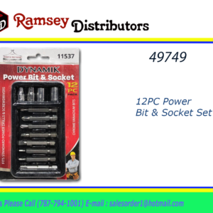 49749 - D-11537       12PC Power Bit & Socket Set