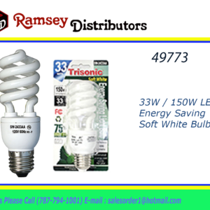 49773 - SW-2433  Energy Saving Soft White Bulb 33W/150W