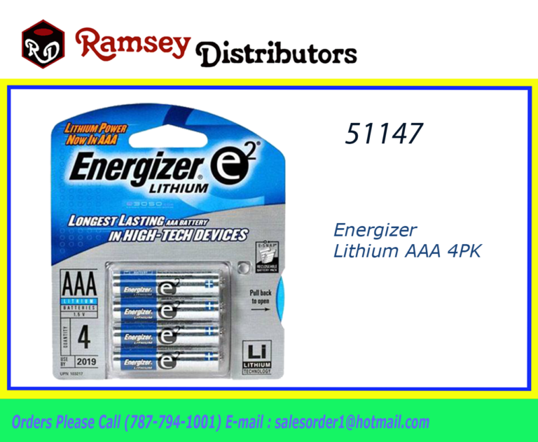 51147 EAAA4 Energizer AAA 4pk Advanced Lithium 4pc / PK Ramsey