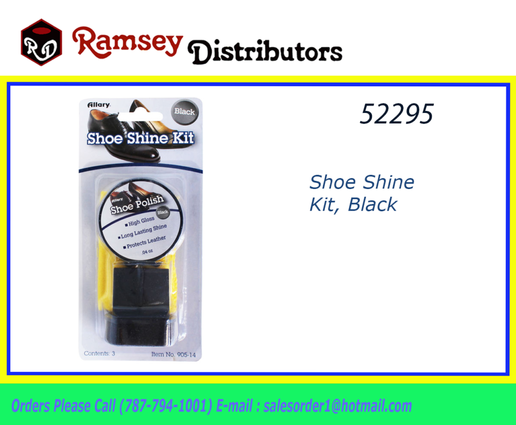 52295 90514 Shoe Shine Kit, Black Ramsey Distributors