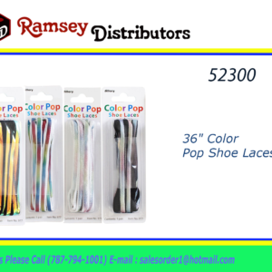 52300 - 977     Color Pop Shoe Laces, 36"