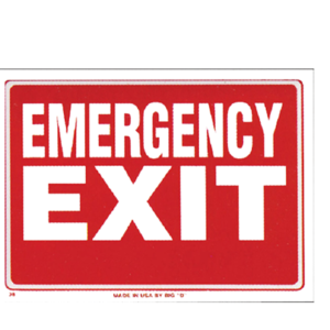 53183 - S-28  Sign 9in x 12in Emergency Exit