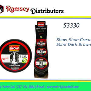 53330 - CH12004  SHOW SHOE CREAM 50ML. DARK BROWN
