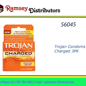 56045 - 95701  Trojan Condoms  Charged 3pk
