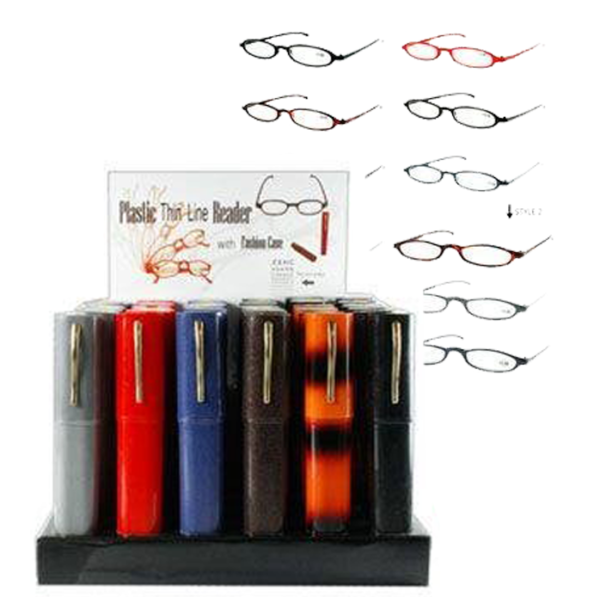 56114 PLR36P Reading Glasses Plastic Tube Display Ramsey Distributors