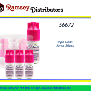 56672 - Pega Uñas  Jarra 36pcs