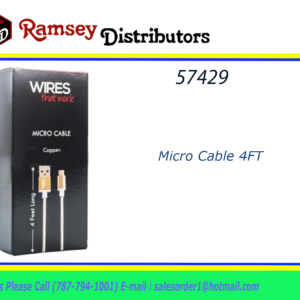 57429 - 5523  Micro Cable 4FT Android Boxed