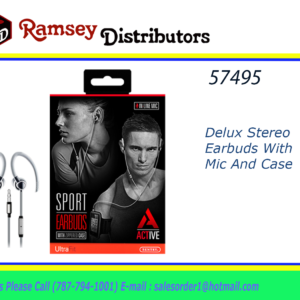 57495 - HPX-HA400  Deluxe Earbuds: Stereo Earbuds with Mic and Case