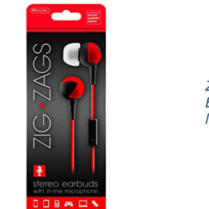 57678 - HPS-HM364  ZigZags: Stereo Earbuds with In-line Mic Red