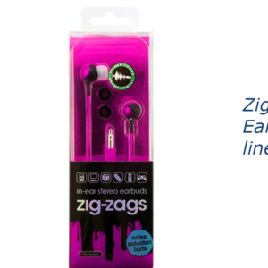 57681 - HM363        ZigZags: Stereo Earbuds with In-line Mic
