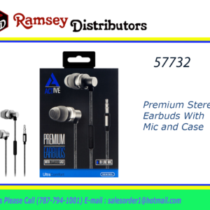 57732 - HPX-HA100     Premium Stereo Earbuds with Mic and Case