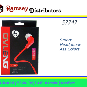 57747 - WS10133     IP-740   Smart  Headphone  Ass Colors