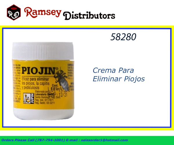 58280 Piojin Crema 1.5oz Ramsey Distributors