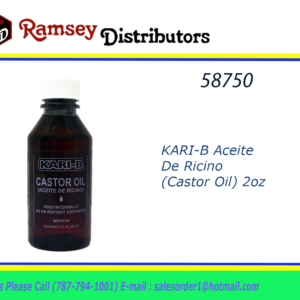 58750 - K011  KARI-B Aceite De Ricino (Castor Oil) 2oz