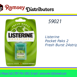 59021 - 3843 Fresh Burst  Listerine Pocket Paks 24strips