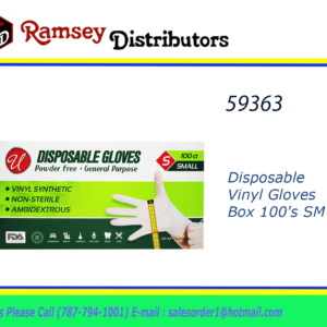 59363 - 86431      100PC Small Disposable Gloves