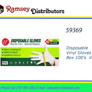 59369 - 99234     100PC  X-Large   Disposable Gloves