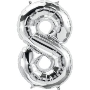 50702 - 19650  Balloon  Silver #8  34"