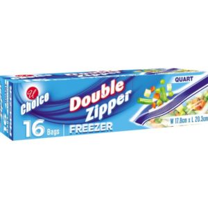 48083 - CN91211  Double Zip Quart Freezer 16ct