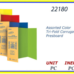 22180 - ASSORTED COLOR TRI-FOLD