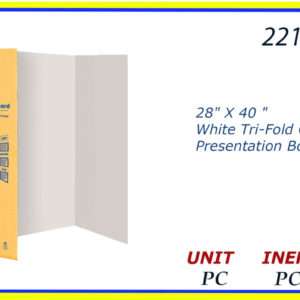 22177 - 5086  28"x 40" WHITE TRI-FOLD