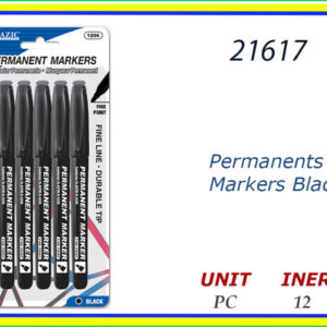 21617 - MARKERS BLACK PERMANENTE (5)