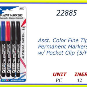 22885 - ASSORTED COLOR MARKERS (5)