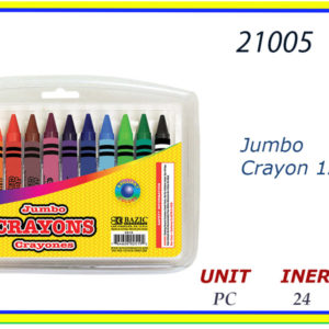 21005 -2519 JUMBO CRAYON 12 COLORS