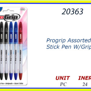 20363 - PEN ASSORTED PROGRIP (6)