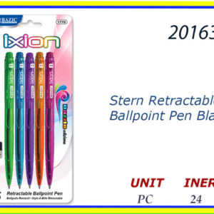 20163 - 1770  Stern Retractable Ballpoint Pen black (5/Pack)