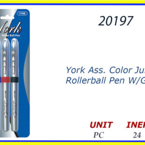 20197 - PEN YORK ROLLERBALL ASSORTED (3)