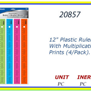 20857 - 12" PLASTIC RULER