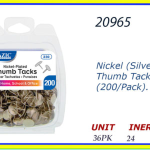 20965 - THUMB TACKS NICKEL (200)