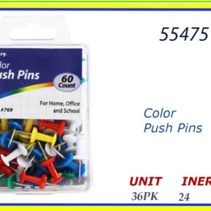 55475 - COLOR PUSH PINS (60)