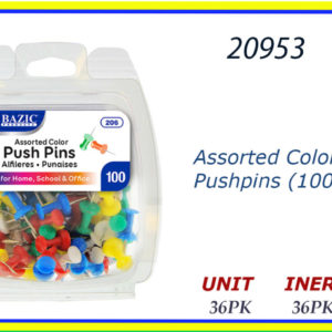 20953 - PUSH PINS (100) COLORS