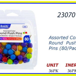 23070 - ROUND PUSH PINS (80)